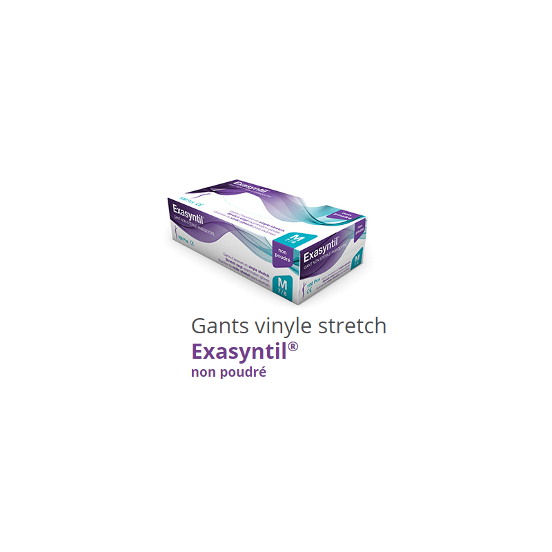Gants vinyle stretch Exasyntil® non poudré