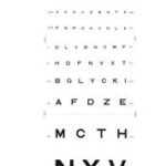 Test acuité visuelle de Monoyer - 3 m